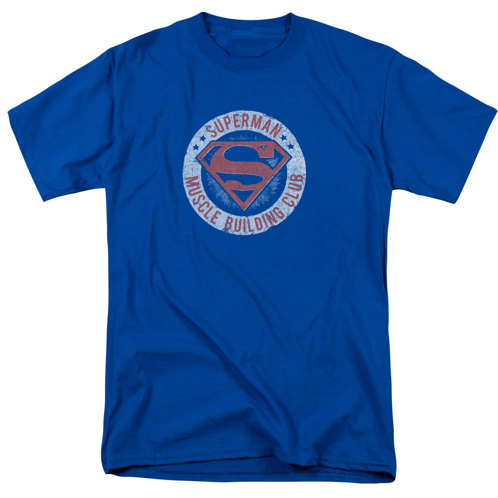 SUPERMAN MUSCLE CLUB - S/S ADULT 18/1 - ROYAL BLUE T-Shirt