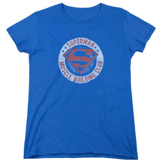 Superman - Muscle Club - Short Sleeve Womens Tee - Royal Blue T-shirt
