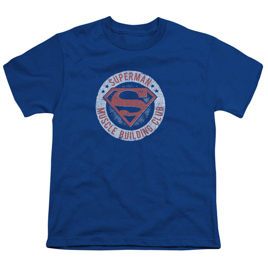 SUPERMAN MUSCLE CLUB - S/S YOUTH 18/1 - ROYAL BLUE T-Shirt