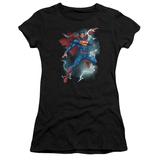 Superman - Annual #1 Cover - Short Sleeve Junior Sheer - Black T-shirt