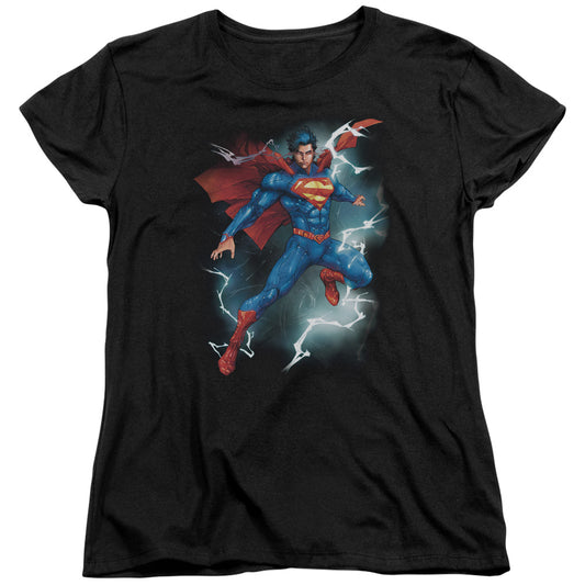 Superman - Annual #1 Cover - Short Sleeve Womens Tee - Black T-shirt