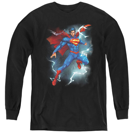 Superman - Annual #1 Cover - Youth Long Sleeve Tee - Black