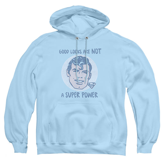 Superman - Good Looks - Adult Pull-over Hoodie - Light Blue