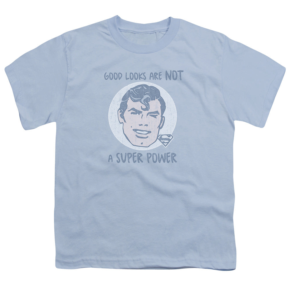 Superman - Good Looks - Short Sleeve Youth 18/1 - Light Blue T-shirt