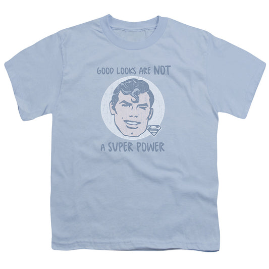 Superman - Good Looks - Short Sleeve Youth 18/1 - Light Blue T-shirt