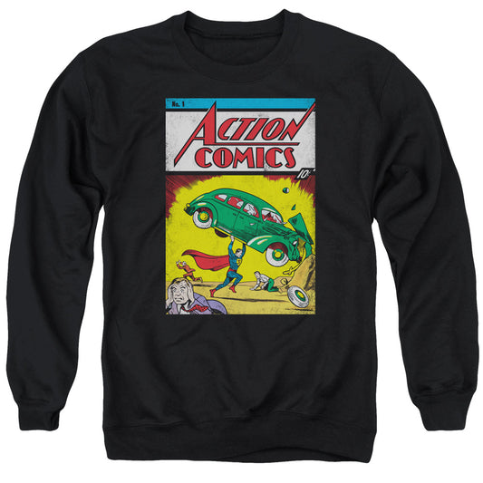 Superman - Action No. 1 - Adult Crewneck Sweatshirt - Navy