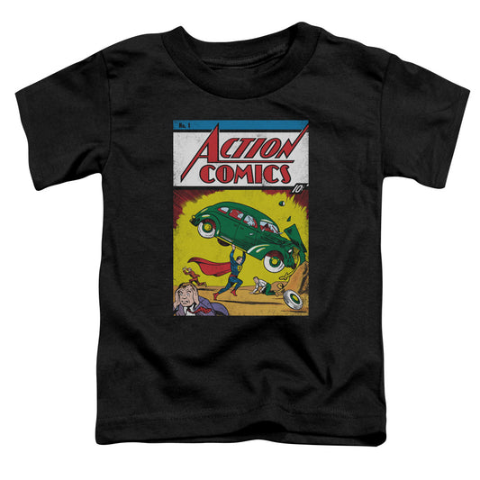 Superman - Action No. 1 - Short Sleeve Toddler Tee - Navy T-shirt