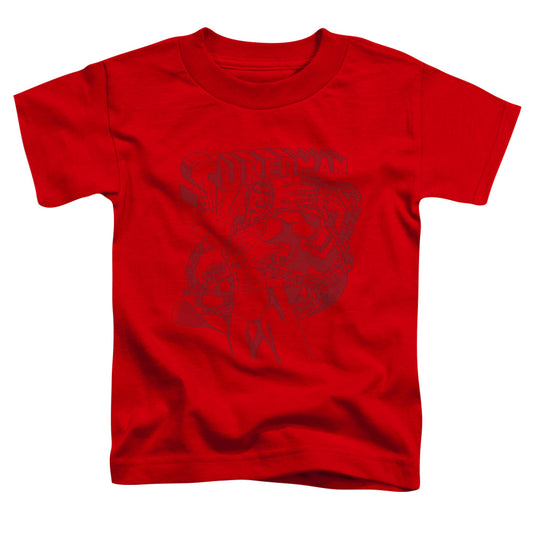 Superman - Code Red - Short Sleeve Toddler Tee - Red T-shirt