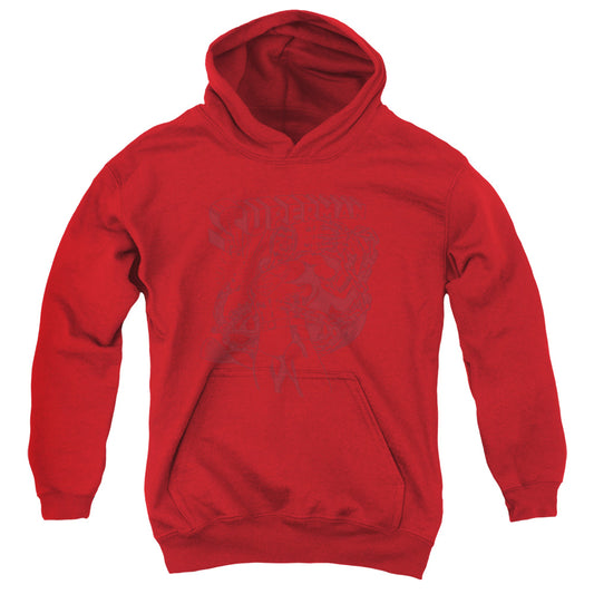Superman Code Red-youth Pull-over Hoodie - Red