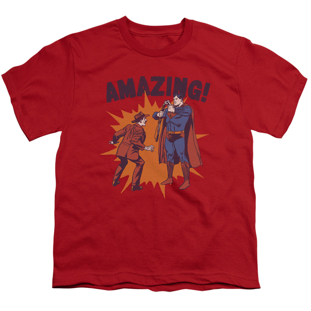 Superman - Amazing - Short Sleeve Youth 18/1 - Red T-shirt