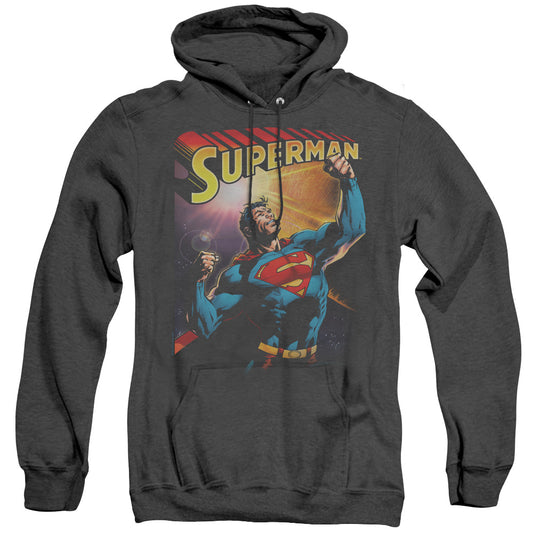 Superman - Victory - Adult Heather Hoodie - Black