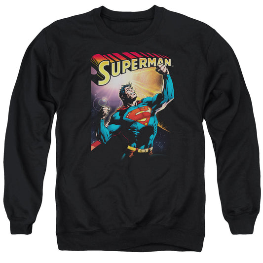 Superman - Victory - Adult Crewneck Sweatshirt - Black
