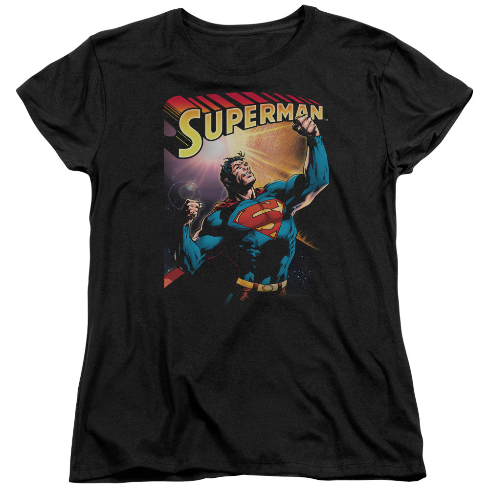 Superman - Victory - Short Sleeve Womens Tee - Black T-shirt