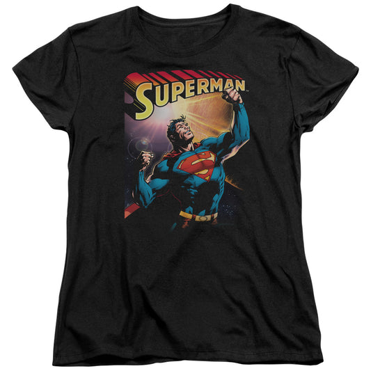Superman - Victory - Short Sleeve Womens Tee - Black T-shirt