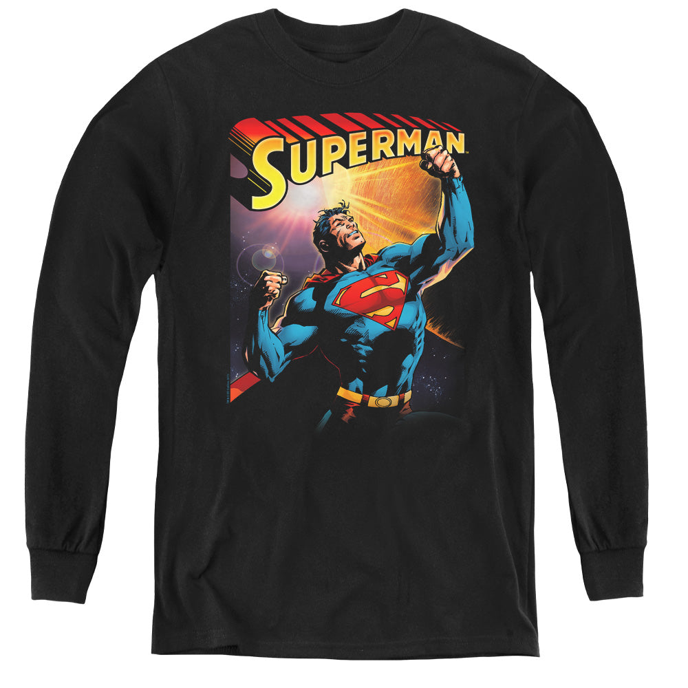 Superman - Victory - Youth Long Sleeve Tee - Black