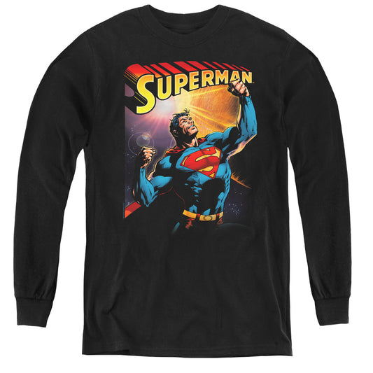 Superman - Victory - Youth Long Sleeve Tee - Black