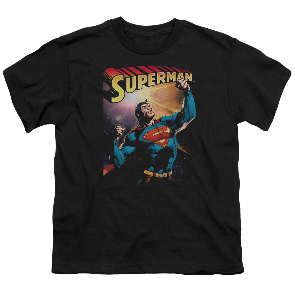 Superman - Victory - Short Sleeve Youth 18/1 - Black T-shirt