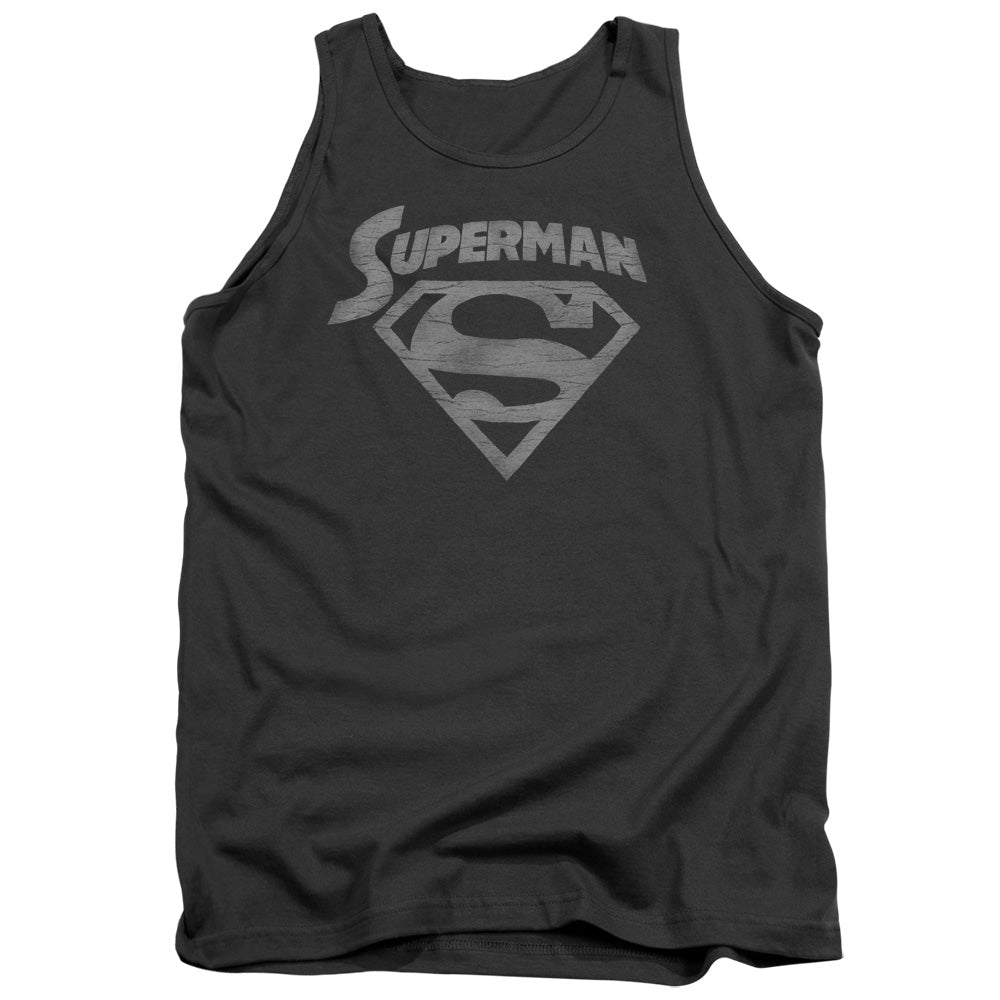 Superman - Super Arch - Adult Tank - Charcoal