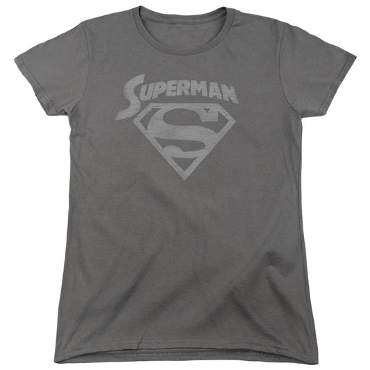 Superman - Super Arch - Short Sleeve Womens Tee - Charcoal T-shirt