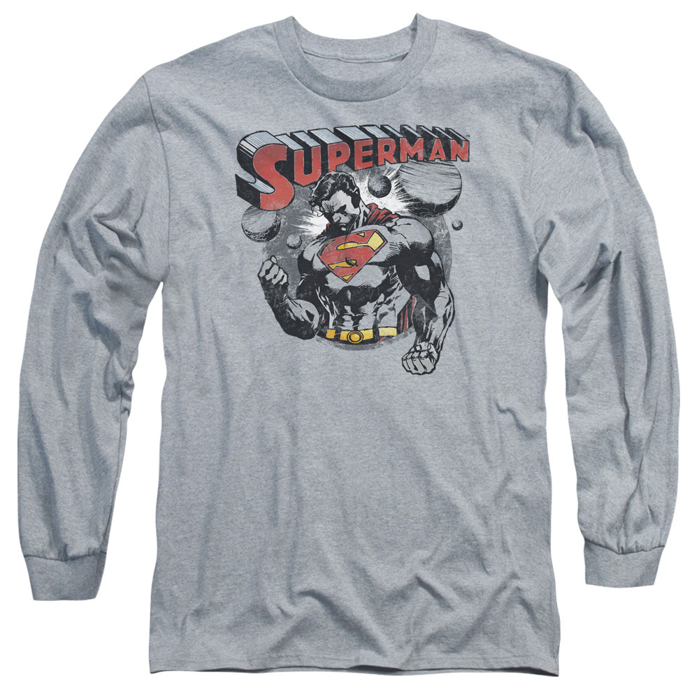 Superman - Super Ko - Long Sleeve Adult 18/1 - Athletic Heather T-shirt