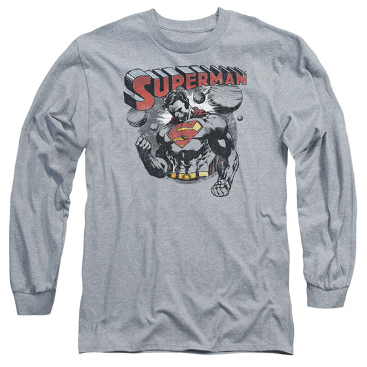 Superman - Super Ko - Long Sleeve Adult 18/1 - Athletic Heather T-shirt