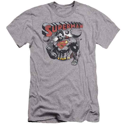 Superman - Super Ko-premuim Canvas Adult Slim Fit 30/1 - Athletic Heather
