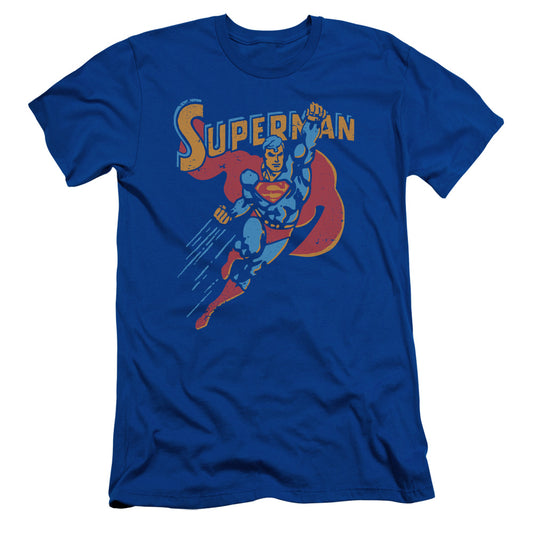 Superman - Life Like Action - Short Sleeve Adult 30/1 - Royal Blue T-shirt