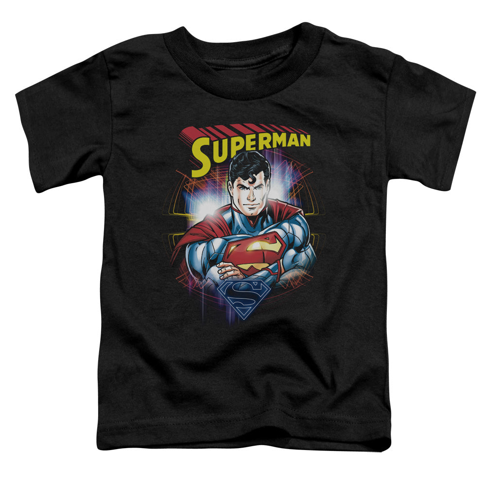 Superman - Glam - Short Sleeve Toddler Tee - Black T-shirt