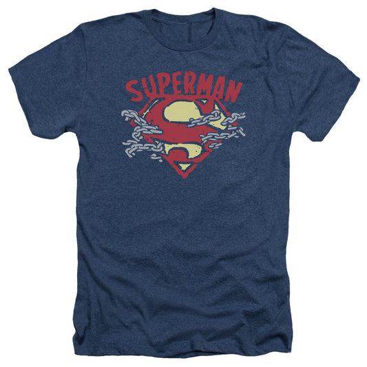 Superman - Chain Breaking - Adult Heather - Navy