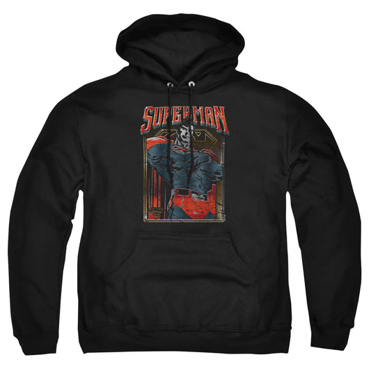 Superman - Head Bang - Adult Pull-over Hoodie - Black