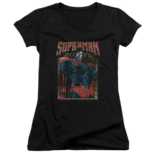 Superman - Head Bang-junior V-neck - Black