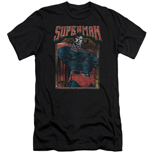 Superman - Head Bang-premuim Canvas Adult Slim Fit 30/1 - Black