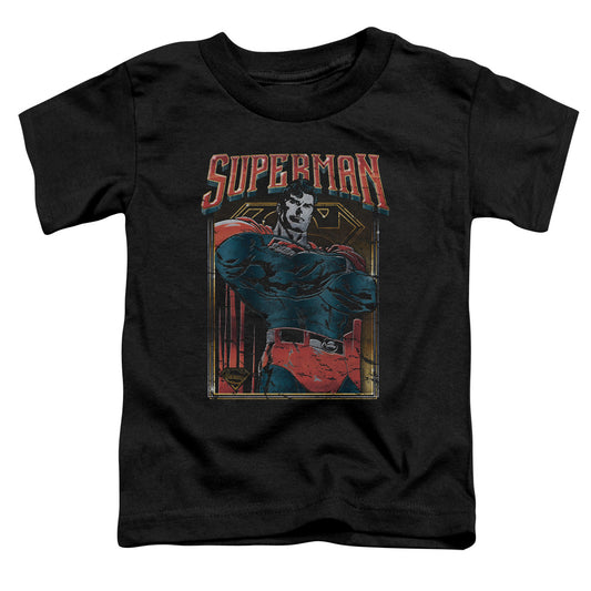 Superman - Head Bang - Short Sleeve Toddler Tee - Black T-shirt