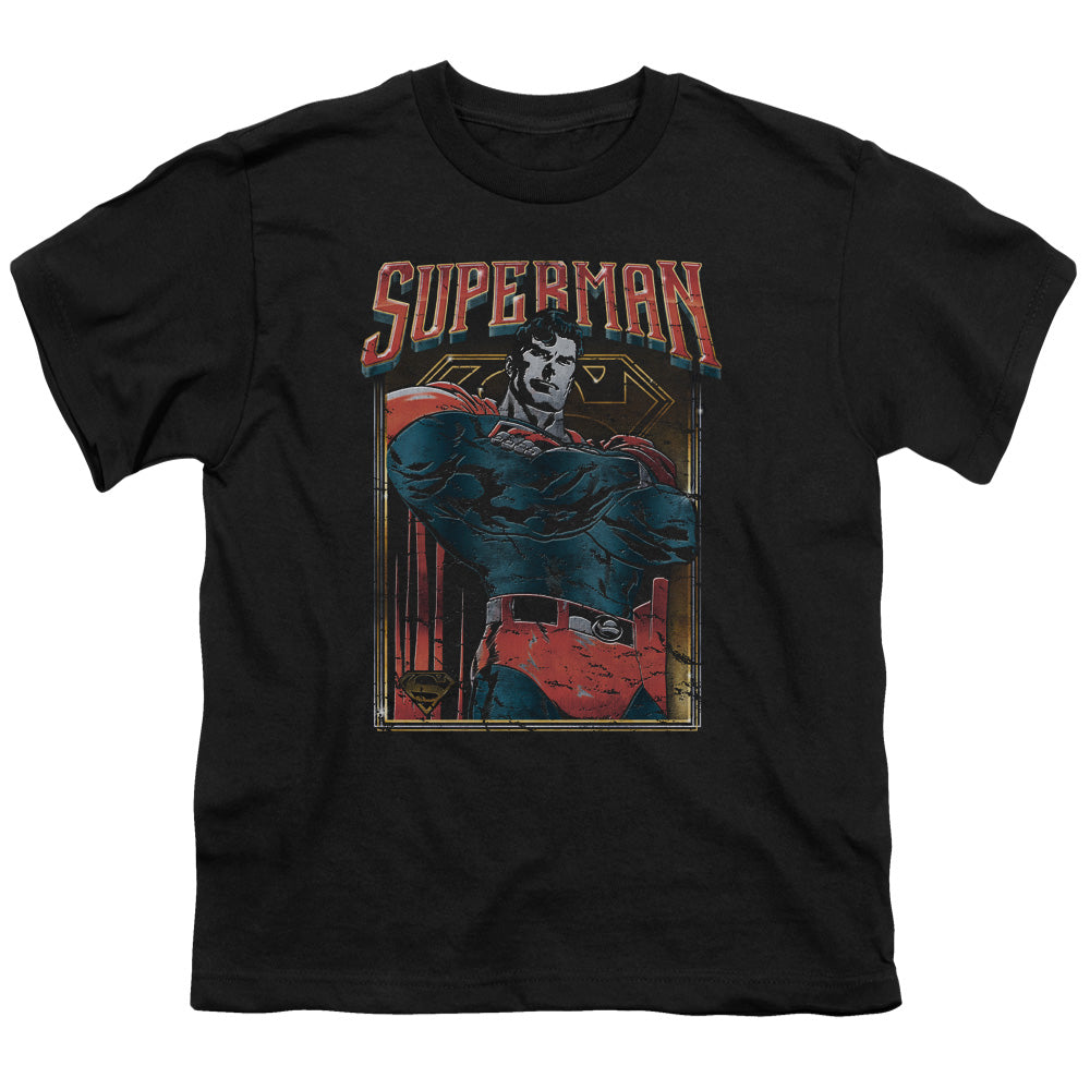 Superman - Head Bang - Short Sleeve Youth 18/1 - Black T-shirt