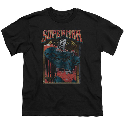 Superman - Head Bang - Short Sleeve Youth 18/1 - Black T-shirt