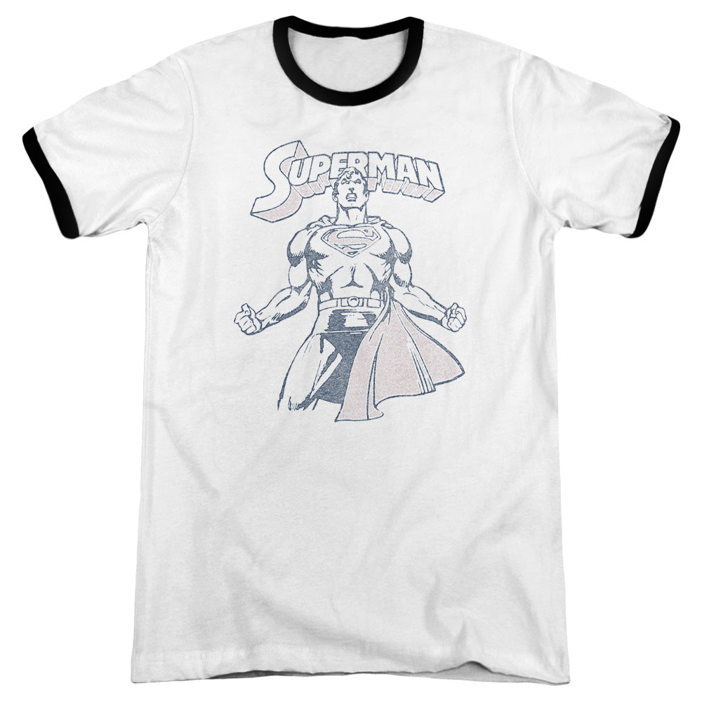 Superman - Get Some - Adult Ringer - White/black