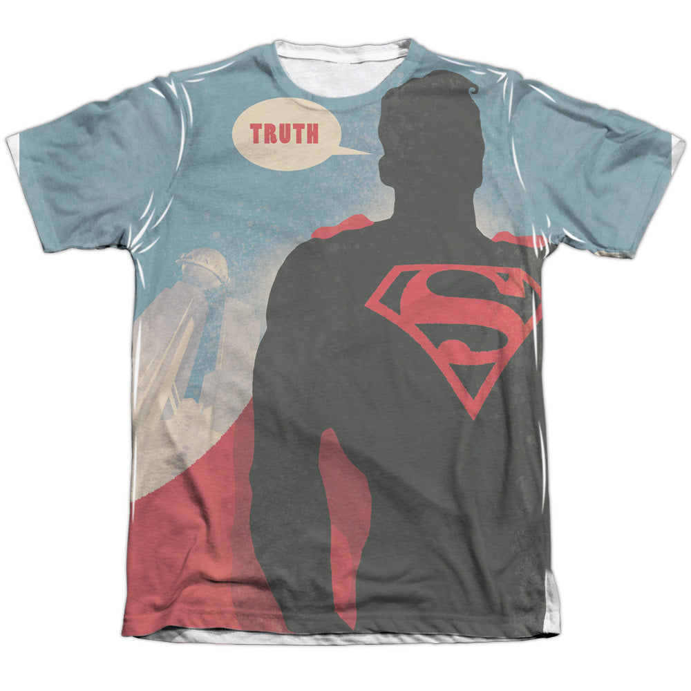 Superman - Truth - Adult Poly/cotton Short Sleeve Tee - White T-shirt