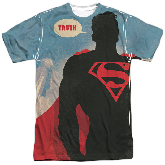 Superman - Truth - Short Sleeve Adult Poly Crew - White T-shirt
