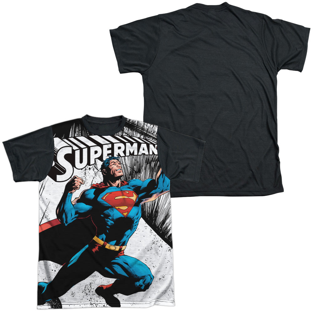 Superman - To Infinity - Short Sleeve Adult White Front Black Back   - White T-shirt