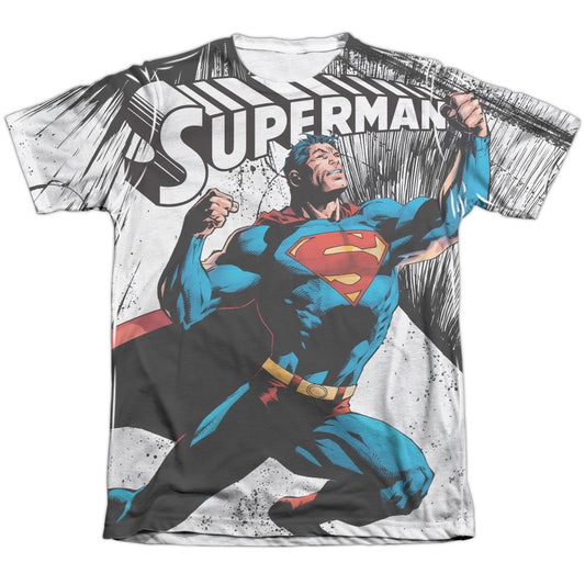 Superman - To Infinity - Adult Poly/cotton Short Sleeve Tee - White T-shirt