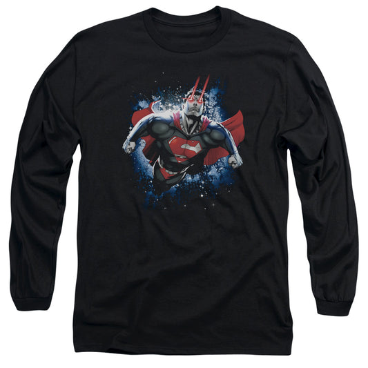 Superman - Stardust - Long Sleeve Adult 18/1 - Black T-shirt