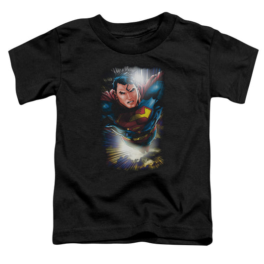 Superman - In The Sky - Short Sleeve Toddler Tee - Black T-shirt