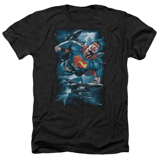 Superman - Stormy Flight - Adult Heather-black