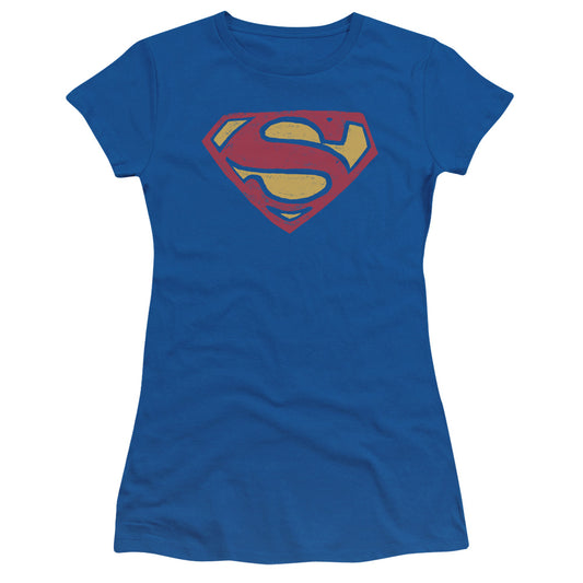 Superman - Super Rough - Short Sleeve Junior Sheer - Royal Blue T-shirt