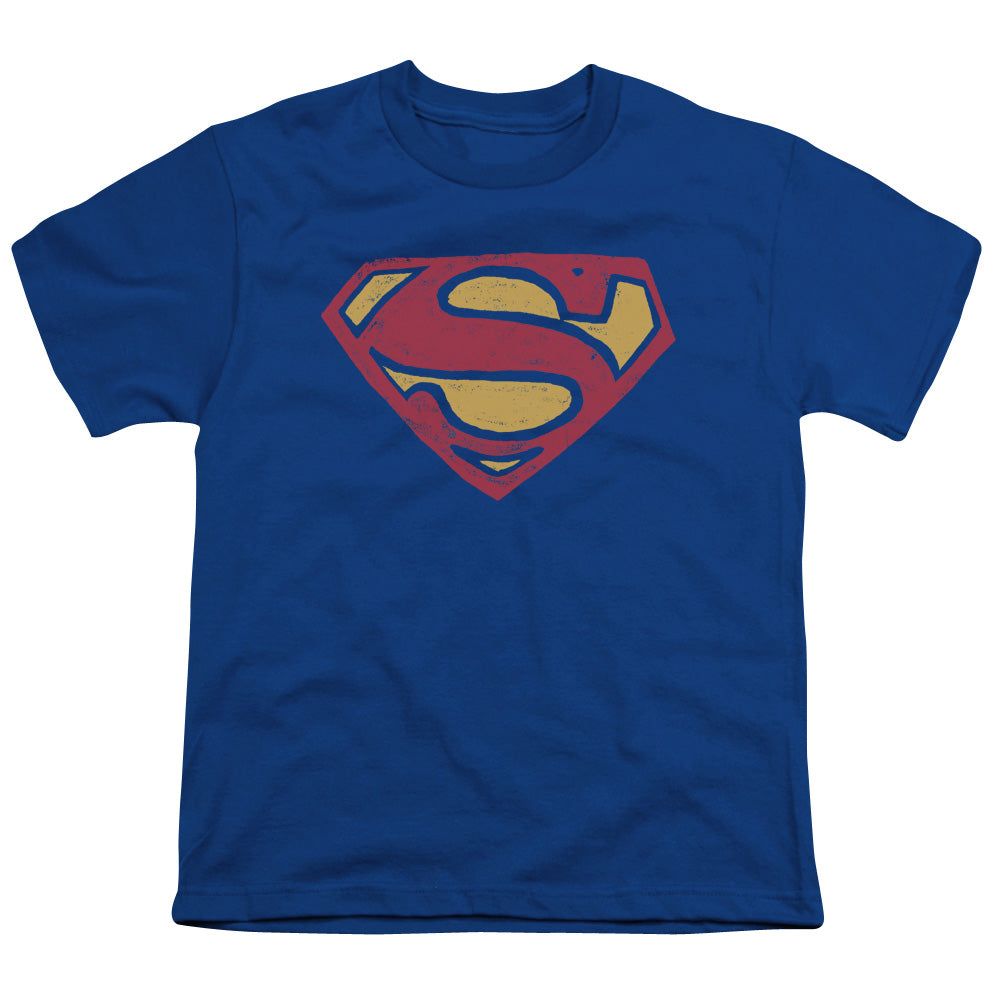 Superman - Super Rough - Short Sleeve Youth 18/1 - Royal Blue T-shirt