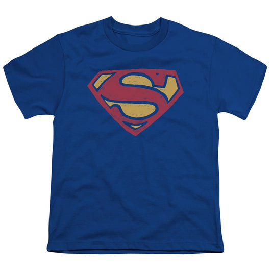 Superman - Super Rough - Short Sleeve Youth 18/1 - Royal Blue T-shirt