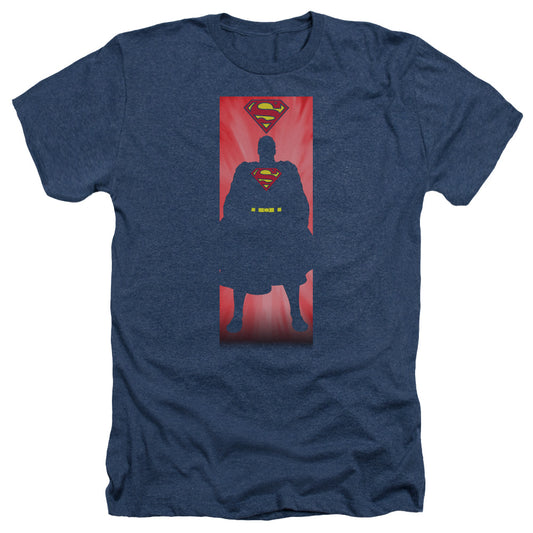 Superman - Block - Adult Heather - Navy