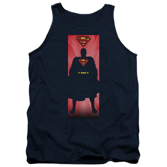Superman - Block - Adult Tank - Navy