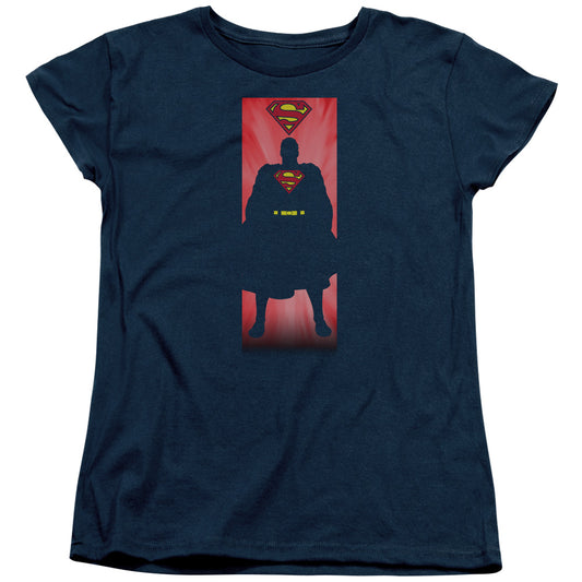 Superman - Block - Short Sleeve Womens Tee - Navy T-shirt