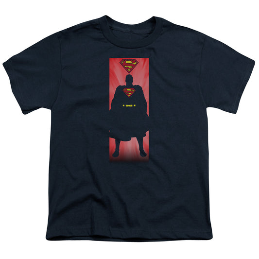 Superman - Block - Short Sleeve Youth 18/1 - Navy T-shirt